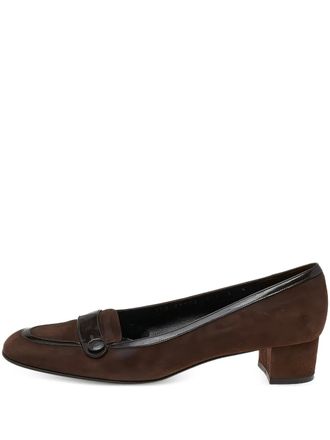 Ferragamo Mocassini in pelle scamosciata 40mm - Marrone