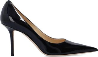 Jimmy Choo London Love 85 Pumps - Dames - Pumps - Zwart - 38 1/2 EU - Leer - Schoenen