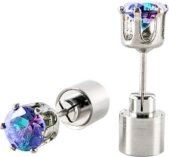 Generic 7 Pairs Led Illuminated Earrings Glowing Light Up Earrings Studs Women Led Luminous Rhinestone Stud Earrings Dazzling Earrings Stainless Multi-Color G