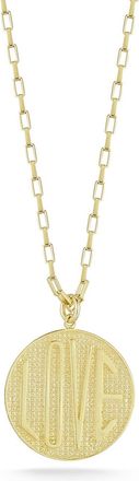 Glaze Jewelry Sterling Silver Love Medallion Necklace