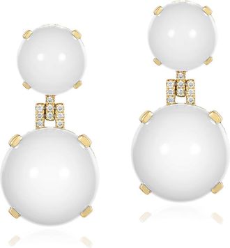 Goshwara Rock n Roll Double Sphere Drop Earrings in White at Nordstrom