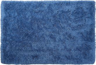 Beliani Beliani - Alfombra Peluda Azul De Pelo Largo 200 X 300 Cm Rectangular Con Mechones De Algod&oacute;n Cide