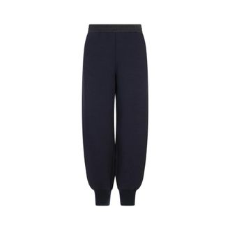 Jil Sander Dames, Broeken, Blauw, Maat: XS Wol