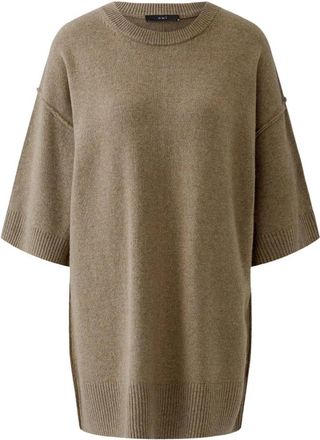 Oui Round-neck Truien - Dames - Ronde hals truien - Bruin - S - Wol - Truien & Vesten