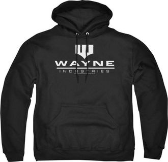 Gildan Batman Wayne Industries Black Adult Pull Over Hoodie / Hooded Sweatshirt