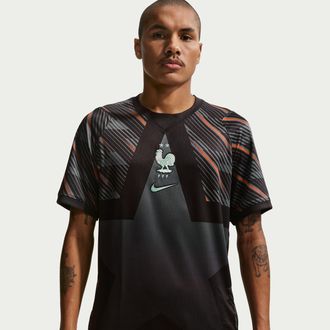 Nike FFF 2026 Stadium Goalkeeper Nike Mens Dri-FIT Soccer Replica Short-Sleeve Jersey in Black | IB5304-010