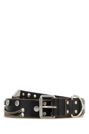 Prada Black Leather Belt