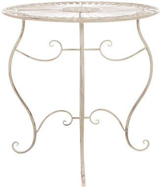 Clp Mesa redonda de exterior para 4 personas en Metal Crema antiguo