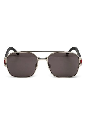 Tag Heuer square-frame sunglasses - men - Metal/Acetate - 56 - Silver