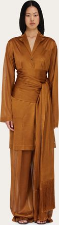 Ferragamo Women Jersey duster Brown
