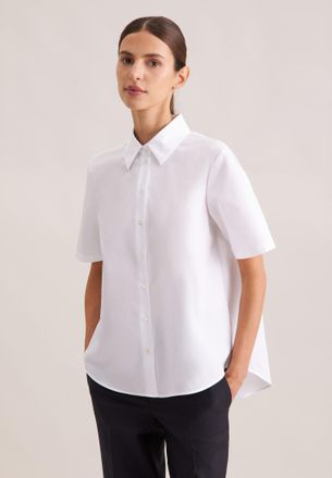 Seidensticker Hemdbluse SEIDENSTICKER Schwarze Rose, Damen, Gr. 3XL (46), weiss (wei&szlig;), 100% Baumwolle, unifarben, regular fit, ohne Ausschnitt, Blusen Hemdbluse, 1