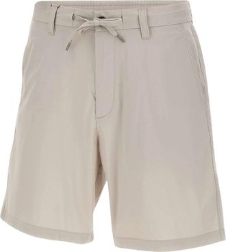HUGO BOSS Rechtvallende Chino Shorts - Heren - Korte Broeken - Beige - W31 - Katoen - Korte Broeken