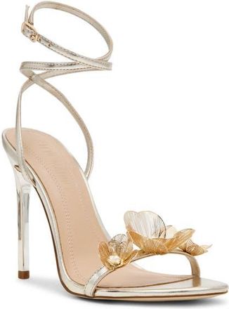 Steve Madden Sheila Ankle Strap Sandal in Gold at Nordstrom, Size 10