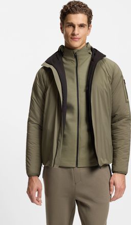 Boss Green by Hugo Boss Outdoorjacke BOSS GREEN, Herren, Gr. XXL, schwarz beige257, Web, Obermaterial: 100% Polyamid, unifarben, regular fit normal, hoch geschlossener Aussch