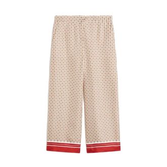 Max Mara Wide Trousers, female, Brown, Size: 2XS Mstottelia Trousers