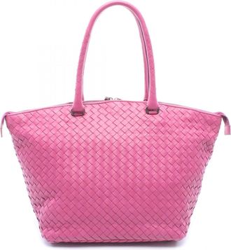 Bottega Veneta Purple Intrecciato Handbag Tote Bag (Pre-Owned)