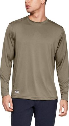 Under Armour Mens Tactical Tech Long-Sleeve Shirt, Federal Tan, XXL