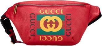 Gucci Pre-owned Belt Bags, female, Red, Size: ONE SIZE Pre-owned Canvas Belt Bag