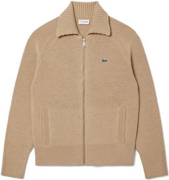 Lacoste Wool Zip Cardigan in Viennese at Nordstrom, Size 4