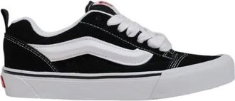 Vans Schoenen, Heren, Zwart, 42 EU, Leer, Zwart Wit Leren Sneaker Herenschoenen