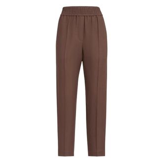 Brunello Cucinelli Broeken, Dames, Bruin, 2Xs, Leer, Broeken