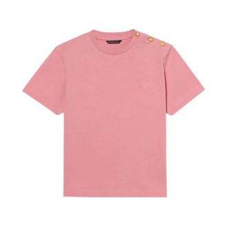 Brooks Brothers Katoenen T-shirt met Geborduurd Logo - Dames - T-shirts - Roze - XL - Katoen - Tops