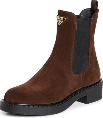 Prada Chocolate Chelsea Boot in Moro at Nordstrom, Size 7.5Us