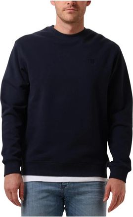 Scotch & Soda Heren Core Logo Sweatshirt - Heren - Sweatshirts - Blauw - S - Katoen - Hoodies & sweatvesten