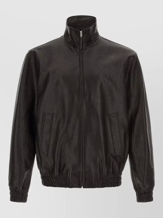 Valentino Garavani valentino high collar zip jacket elastic hem
