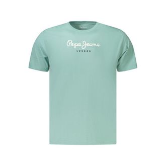 Pepe Jeans London Azzurro Katoenen T-shirt voor Mannen