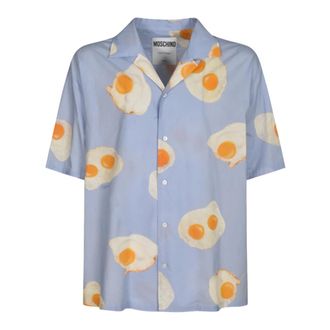 Moschino Short Sleeve Shirts, male, Multicolor, Size: L Stylish Short Sleeve Shirt