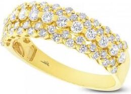 Allurez 0.98ct 18k Yellow Gold Diamond Ladys Ring