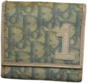 Dior Pre-owned Leren Portemonnee - Dames - Vintage Accessoires - Blauw - ONE Size - Leer - Vintage