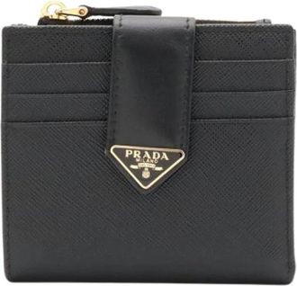 Prada Pre-owned Wallet (bi-fold) - Dames - Vintage Accessoires - Zwart - ONE Size - Leer - Vintage