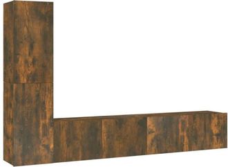 vidaXL Vidaxl - 4 Piece tv Cabinet Set Smoked Oak Engineered Wood