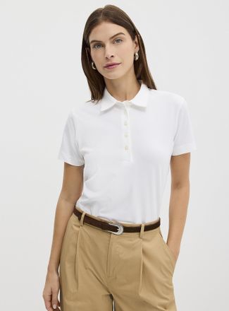Contemporaine Womens Organic cotton plain Polo Shirt shirt