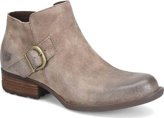 Born Womens Kace Block Heel Bootie In Taupe