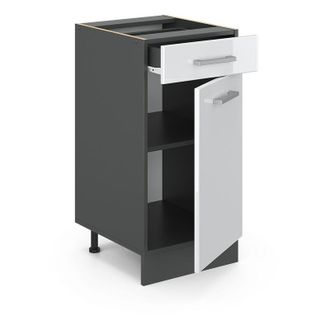 Vicco Mobiletto base per cucina R-Line, Bianco lucido, 40 cm senza piano di lavoro Vicco