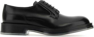 Alexander McQueen Black Leather Float Lace-up Shoes
