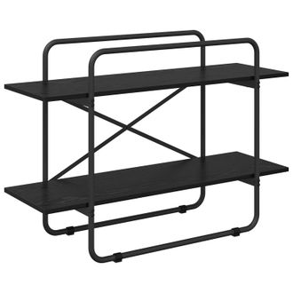 vidaXL Estanter&iacute;a 2 Niveles 100 X 35 X 70 Cm Pb Roble Negro Vidaxl