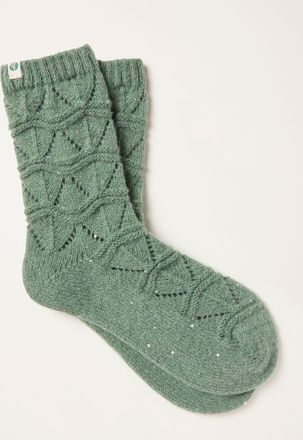 Fat Face FatFace Green Pointelle Sparkle Lounge Socks