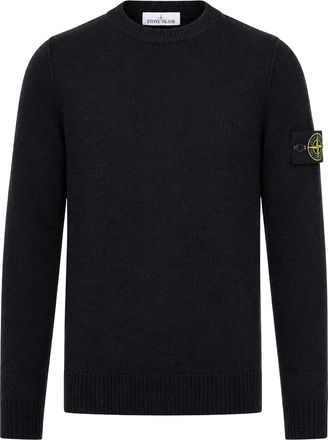 Stone Island MELANGE EFFECT SWEATER WITH COMPASS LOGO - Stone Island - Man