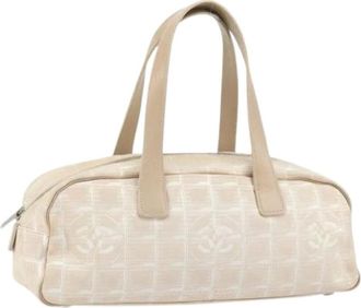Chanel Pre-owned Handbags, female, Beige, Size: ONE SIZE Pre-owned Nylon Handbag
