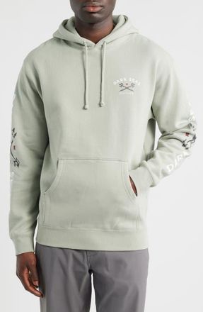Dark Seas Headmaster III Fleece Pullover Hoodie in Dusty Sage at Nordstrom, Size Xx-Large