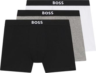 HUGO BOSS Boxershorts van polykatoen voor heren (set van 3) (Zwart/Wit/Grijs)