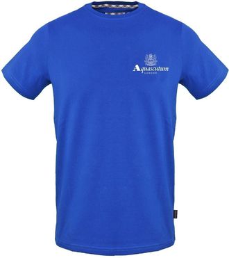 Aquascutum Heren Logo Crew Neck Regular T-shirt (Royaal Blauw)