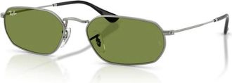 Ray-Ban Metalen Irregular Zonnebril - unisex - Zonnebrillen - Grijs - 54 MM - Accessoires