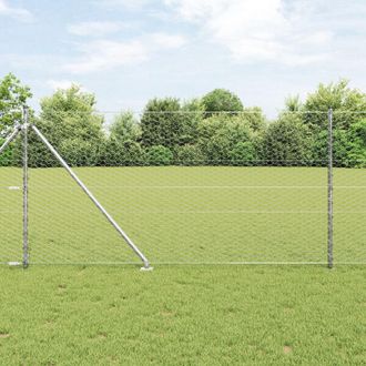 Berkfield Home Hexagon Fence 1.2x10 m Galvanised Steel in Silver