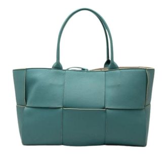 Bottega Veneta Pre-owned Tote Bags, female, Blue, Size: ONE SIZE Pre-owned Arco Tote Bag