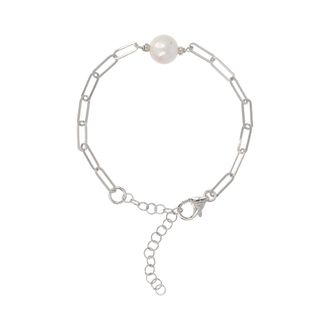 Autentica Cultured Pearl Paperclip Link Bracelet